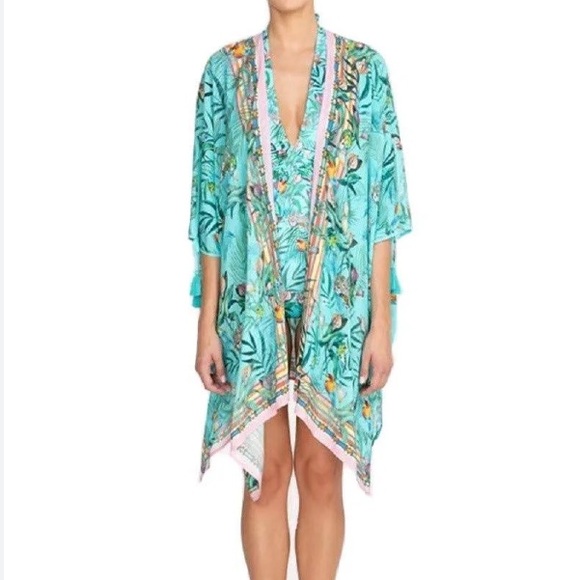 Johnny Was Taina Short Tropical Kimono NEW Size Large - Picture 9 of 10
